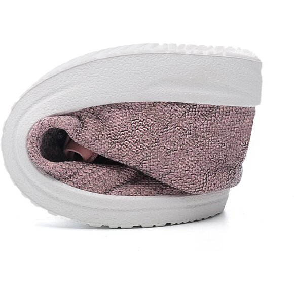 Women's Pink Lightweight Casual Slip On Deck Canvas Loafers Sneakers Boot Shoes - Picture 6 of 8